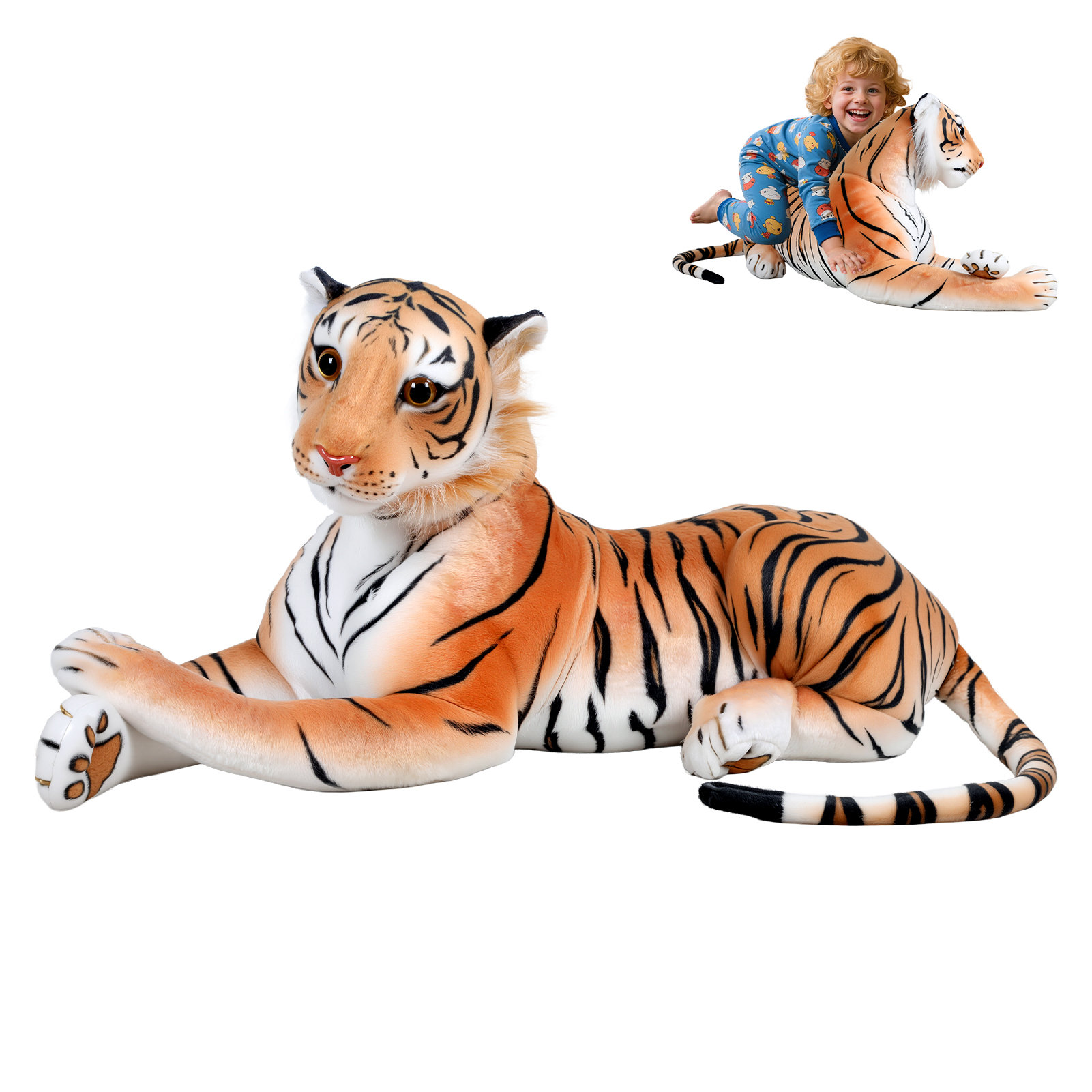 Giant+Tiger+Pillow,+Life+Size+